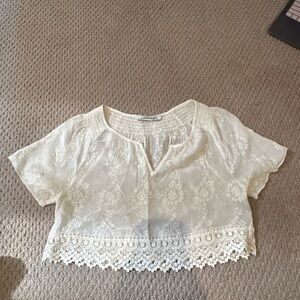 Zara White Lace Blouse